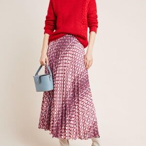 Maeve Hildi Pleated Midi Skirt